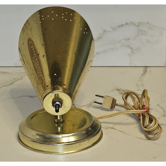 Unbranded Other - MCM Vintage Swivel Cone Wall Lamp Gold Tone Sconce Mid Century Modern